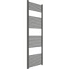 ERCOS Scaldasalviette Termoarredo Bagno Dimensioni 600x1800 MM Radiatore Colore Quarzo Opaco , Attacchi da 1/2 Fornito Con Kit Montaggio