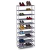 Relaxdays Scarpiera di Stoffa con Sistema ad Incastro, a 10 Livelli, per 30 Paia di Scarpe, 150 x 62 x 28cm, Vari Colori