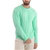 Giosal Maglioncino Maglione Pullover Uomo Girocollo Maglia Inglese Basic Trecce Vari Colori (IT, Testo, S, Regular, Regular, Verde Acqua)