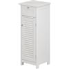 Vicco mobiletto bagno Riad, Bianco, 32 x 87 cm con anta e cassetto