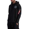 Alpha Industries Space Shuttle Felpa con Cappuccio da Uomo, Black/Neon Purple