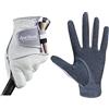 Scott Edward Guanti da golf da uomo antiscivolo traspiranti morbidi lavabili mano sinistra palmo bianco o nero taglia M L XL