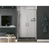 Generico Box doccia Porta doccia 110cm doppia ante battente per nicchia apertura saloon altezza 195 cm profilo cromato cristallo trasparente 6 mm (106-111 cm)