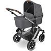 ABC Design Passeggino 2 in 1 Salsa 4 Air - Passeggino combinato per neonati e neonati - Include seggiolino sportivo passeggino e navicella - Sospensione e pneumatici - Colore: asfalto