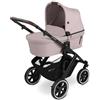 ABC Design Passeggino 2 in 1 Salsa 4 Air - Passeggino combinato per neonati e neonati - Include seggiolino sportivo passeggino e navicella - Sospensione ruota e pneumatici - Colore: Berry