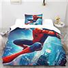 LKFFHAVD Spider-Man - Set di biancheria da letto Marvel Avengers Spider Man  135 x 200 cm stampa 3D Peter Parker per bambini Duvet Cover + federe (135