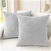 CaliTime Cozy Bolster - Federe per cuscino per divano e divano, decorazione per la casa, tinta unita, morbida, ciniglia, 40 cm x 40 cm, colore: Grigio Moonbeam