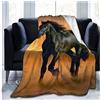 FANSU Coperta di Flanella, Microfibra Morbido Durevole e Caldo 3D Stampa Peluche Matrimoniale Coperte Copriletti per Letto Divano (Cavallo,150x120cm)