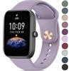 Wanme Cinturino per Amazfit Bip/Bip 3 /Bip 3 Pro Smartwatch, Largo 20 mm Cinturini in Silicone Originale Compatibile con Amazfit Bip S/Bip Lite/Bip U Pro Donna Uomo