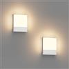 Klighten 2 Pezzi 24W LED Lampada da esterno IP65, Bianco Applique 3000K
