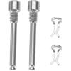 eMagTech 2 viti per pinza freno a vite Y8J798060 M4 per pinza freno a disco in lega di titanio perno con anelli di sicurezza compatibili con Shimano
