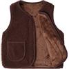 Yimutian Ragazzi Ragazze Gilet in Pile Polare Bambini Giacca Senza Maniche Autunno Invernale Cerniera Addensare Panciotto Caffè Scuro 120