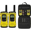 MOTOROLA Solutions - Lotto di 2 Walkie Talkie - TALKABOUT T92 - PMR446 - Nero/Giallo - Lungo raggio - Indice IP67 - Funzionano con batterie