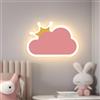 niuniaj Applique da Parete Interno 14W 1550LM Lampada da Parete Interno a Forma di Nuvola,Bianco Caldo Bianco Neutro Bianco Freddo Tricolore, 220V Applique Cameretta Bambina(Rosa)
