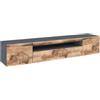 Web Furniture Mobile Porta TV Basso 200x40x36 Con 3 Ante Ardesia Effetto Legno Daiquiri