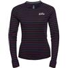 Odlo Donna Maglia funzionale a maniche lunghe con stampa a righe ACTIVE WARM ORIGINALS ECO