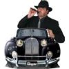 Beistle 57988, adesivo tema gangster, Carta, Black/Silver, taglia unica