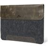MegaGear Custodia in Vera Pelle Compatibile con MacBook Pro 14 e MacBook Air 13-13.6 (M5-M1, 2020-2026) - Oliva