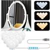 Aourow Luci da Specchio a LED in Stile Hollywood,Lampade da Toeletta con 10 Lampadine Dimmerabili,Lampada da Trucco a LED 5 Modalità Colore e 6 Luminosità per Specchio Cosmetico