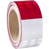 XFXIA Nastro Riflettente Adesivo Nastro Catarifrangente Adesivo Stradale Promemoria Di Sicurezza Ad Alta Visibilità Per Auto Moto Bicicletta Attività Notturna 5cm x 10m (Rosso e Bianco)