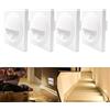 Arotelicht 4Pcs LED Luce per scale Faretto da incasso Bianco caldo 3000K Luce da parete da incasso Interruttore a parete Lampada Box 60mm Bianco