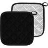 Fanmuran Presine da Cucina in Cotone Accessori per Cucina Pentole Forno Resistente al Calore Lavabile Grande Set di 2pz (Nero)