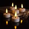 PChero 12 lumini a LED con timer, batteria inclusa, candele tealight con stoppini realistici 3D, per feste, casa, camera e decorazione