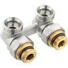 Cornat T591511 - Distributore per placca porta valvola angolare in ottone, nichelato