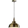 LEDSone Modern Vintage Pendant Light Industriale Plafoniera Ideale per Sale da Pranzo, Bar, Club e Ristoranti Base E27 (Rosso Curvo, Nessuna Lampadina) (ottone verde)