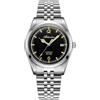 ADDIESDIVE ADDIEDIVE 39MM Orologio Uomo Meccanico NH35a Movimento in Vetro Convesso Retro Luminoso Quadrante Nero Opaco Bracciale in Acciaio