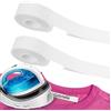 Leikedun Nastro Termoadesivo, 18 mm x 4 m Etichetta Termoadesiva per Abbigliamento, 2 Bobine Termiche Etichette Adesive, Ideale per Contrassegnare Abbigliamento per Bambini e Scuola, Bianco