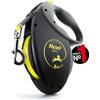 FLEXI Croci Flexi New Neon Tape, Guinzaglio per cani allungabile riflettente, taglia L fino a 50 kg, lunghezza 8 Metri, Nero e giallo