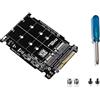 Hundnsney Vklopdsh M.2 SSD to U.2 Adapter 2in1 M.2 NVMe and SATA-Bus NGFF SSD to PCI-E U.2 SFF-8639 Adapter PCIe M2 Converter,Without Shell