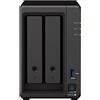 Synology DS723+ Discstation NAS a 2 bay (AMD Ryzen™ 4 thread R1600 dual-core 2 GB Ram 2 porte LAN RJ-45 1GbE), pacchetto da 12 TB con 2 dischi rigidi NAS Seagate IronWolf da 6TB