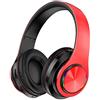 Tophappy Cuffie Bluetooth wireless B39 con cancellazione del rumore, auricolari stereo sopra l'orecchio (Rosso)