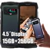 DOOGEE Smini 4G Rugged Smartphone, 3000mAh Batteria, Helio G99 Octa Core 15GB+256GB, 4.5'' QHD+, 50MP AI Fotocamera + 8MP, Android 13 Cellulare, NFC 18W Fast Charge Face Fingerprint ID Nero