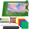 RISVOWO Tappeto Puzzle, Tappetino Puzzle Feltro 500 1000 1500 Pezzi, Portatile Puzzle Roll Mat, 66 * 116 Antiscivolo Tappetino Puzzle Arrotolabile, Puzzle Roller, Accessorio per Riporre Puzzle(Verde)