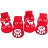 POPETPOP Taglia Slip Cane Traspirante Forniture Calde - Indoor Natale Renna XL Antiscivolo Alce Calzini per Animali Gattino Calze Protezione Morbida Zampa per Gatto Piccoli Cani da