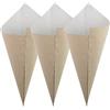 Extiff - Set di 100 coni per patatine fritte, con o senza forchetta Cornet 21x29