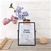 aleawol Cornice Portafoto in Vetro e Metallo, Colore Nero, Doppia Cornice Vetro, Fiori Pressati Cornice Foto, 15 x 20 cm, Stile Retrò, Vintage, in Metallo, per Decorazione da Scrivania