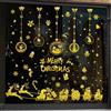 Cendray Adesivi per finestre di Natale, Palla di Natale Sled Blocchi delle finestre Adesivi di Natale Decorazioni PVC Rimovibile Adesivi di Natale Decorazioni Casa Interno (Oro)