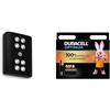 Briloner to a LED per luce sotto il mobile, luce per mobile, luce sotto il mobile, luce notturna, nero + Batterie Duracell OptimumAAA(pacco da 8)-alcaline da1.5V - Fino al 100% di extra durata o extra potenza