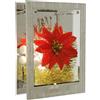 Flair Flower Oggetto decorativo in vetro con luce LED, mini stella di Natale, capelli d'angelo, luce d'atmosfera, luce d'atmosfera, decorazione natalizia 3D, decorazione natalizia, decorazione da tavolo,