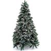 Wizy the new way to move Albero di Natale Tirolese con Pigne e Punte Innevate Rami Super Folto Artificiale Folto in PVC Effetto Realistico Base in Metallo Pieghevole Portatile (180 CM)