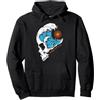 Surfing Skulls Surfboard Retro Surfer Su Surf teschio spiaggia onde sole surf estate surfista surfista Felpa con Cappuccio