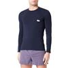 Emporio Armani Maglietta da Uomo con Logo Shiny T-Shirt, Blu Marino, S