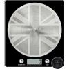 Salter 1036 UJBKDR bilancia da cucina digitale - design sottile, cucina/casa, piattaforma in acciaio inox filata, Aggiungi e pesa, misura liquidi/fluidi, display LCD, capacità massima 5KG nero