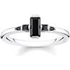 Thomas Sabo anello da donna con pietra taglio baguette nero argento sterling 925 TR2266-643-11-52