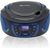Roadstar Radio portatile stereo FM + CD - MP3 player e ingresso USB blu