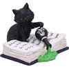 Nemesis Now Mischievous Feline Cat Figurine, Nero, 10,5 cm